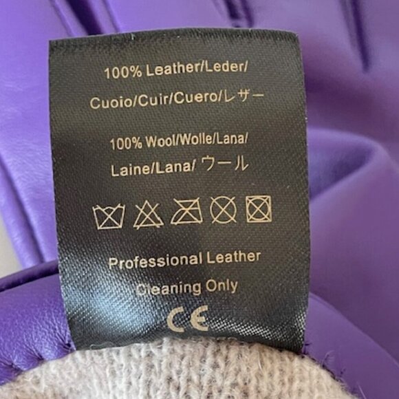 YISEVEN Touchscreen Leather Gloves Wool Lined Button Cuff 7.5 L - Picture 11 of 15